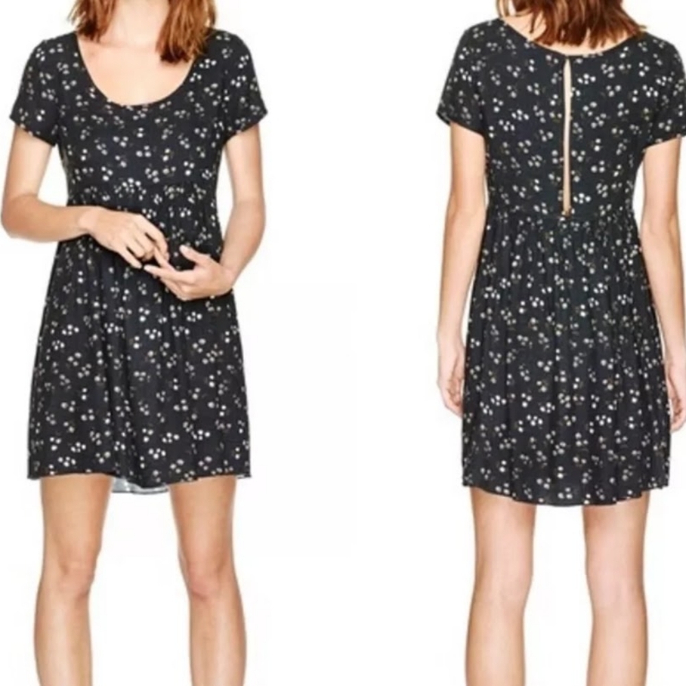 ditsy floral dot y2k babydoll grunge goth whimsigoth indie urban boho mini dress - Picture 8 of 8